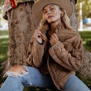 Free People Quilted Dolman Jacket 🧡